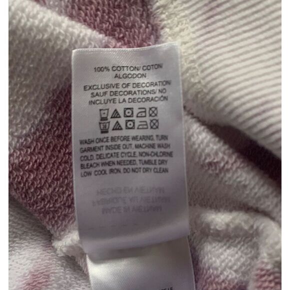 NWT Lucky Brand BOHO Pink White Tie Dye Crew Neck Pull Over Sweatshirt sz XL - Picture 5 of 5